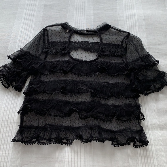Chelsea Lace Short Sleeve Blouse - Picture 2 of 2